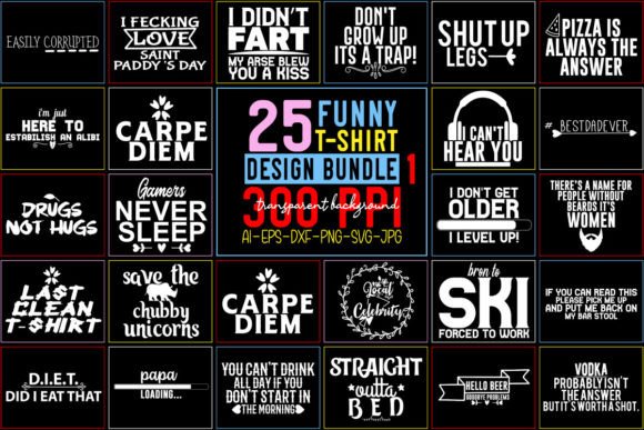 Funny SVG Bundle T-Shirt Bundle - 01