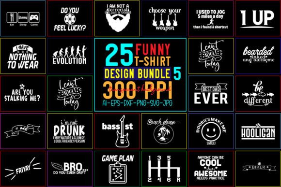 Funny SVG Bundle T-Shirt Bundle - 05