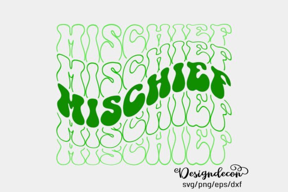 Mischief Mirrored Text Retro Funny Svg Graphics and Crafts