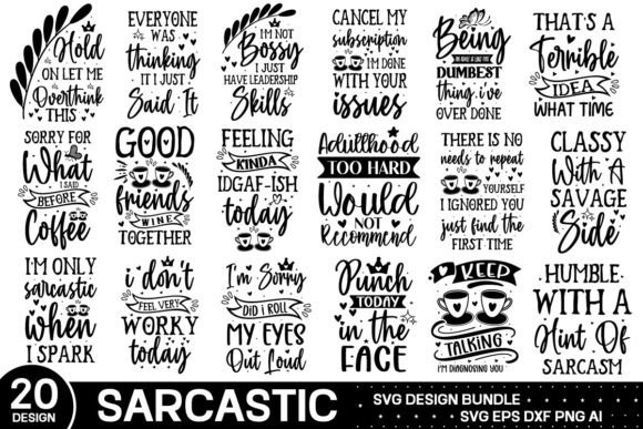 Sarcastic Svg Bundle: Funny Graphics for Crafts