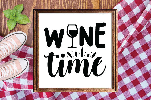 Wine Time Svg Graphics and Print Templates Review
